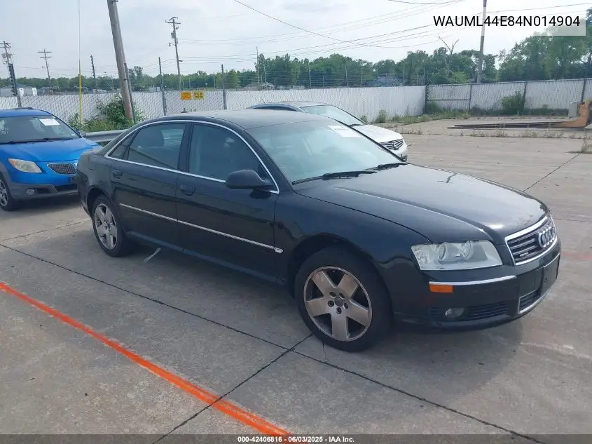 2004 Audi A8 L 4.2 VIN: WAUML44E84N014904 Lot: 42406816