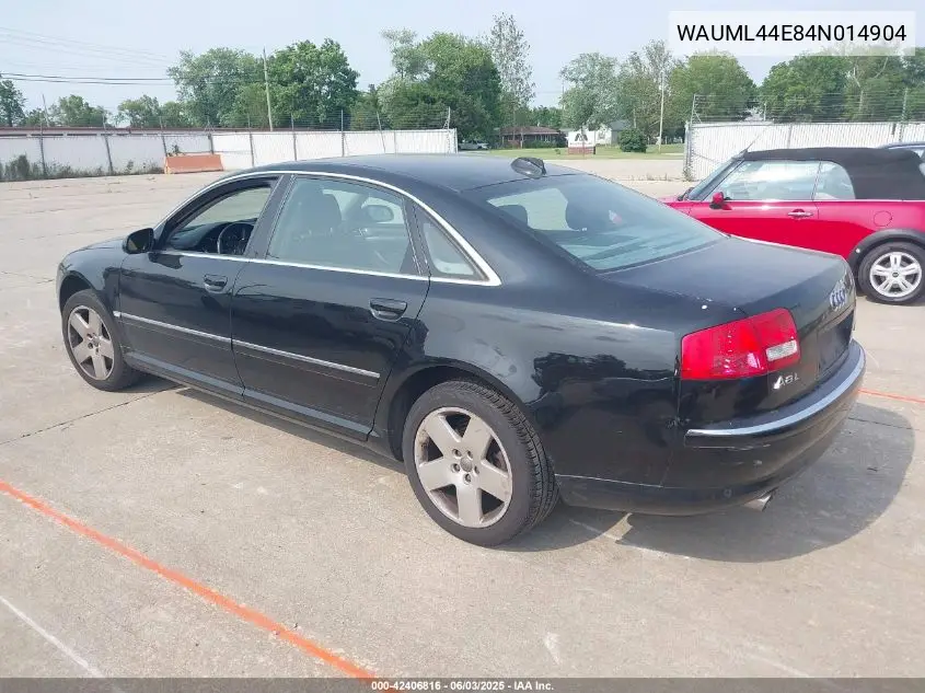 2004 Audi A8 L 4.2 VIN: WAUML44E84N014904 Lot: 42406816