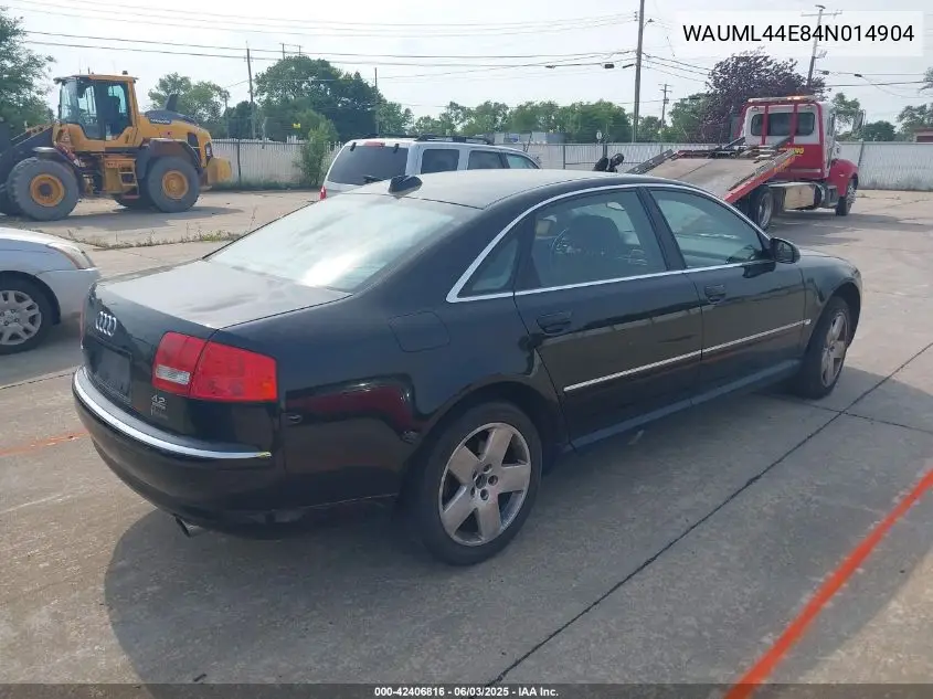 2004 Audi A8 L 4.2 VIN: WAUML44E84N014904 Lot: 42406816