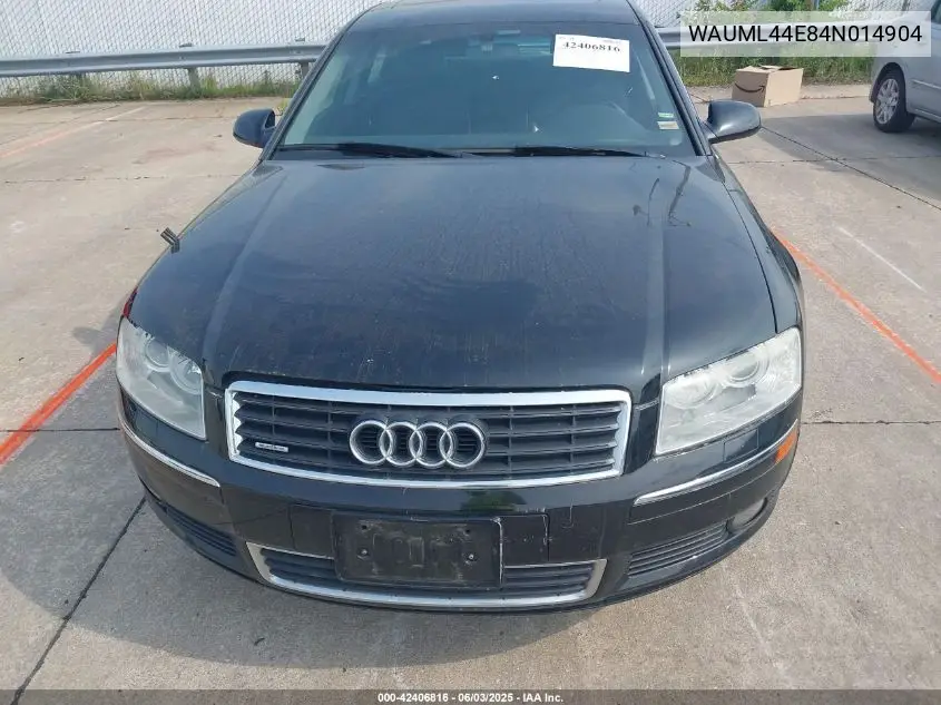 2004 Audi A8 L 4.2 VIN: WAUML44E84N014904 Lot: 42406816