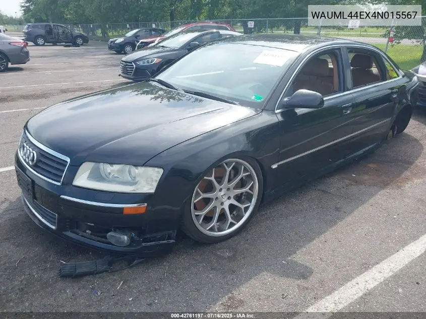 2004 Audi A8 L 4.2 VIN: WAUML44EX4N015567 Lot: 42761197