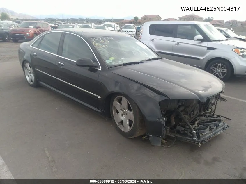 2005 Audi A8 4.2 (A6) VIN: WAULL44E25N004317 Lot: 39376812