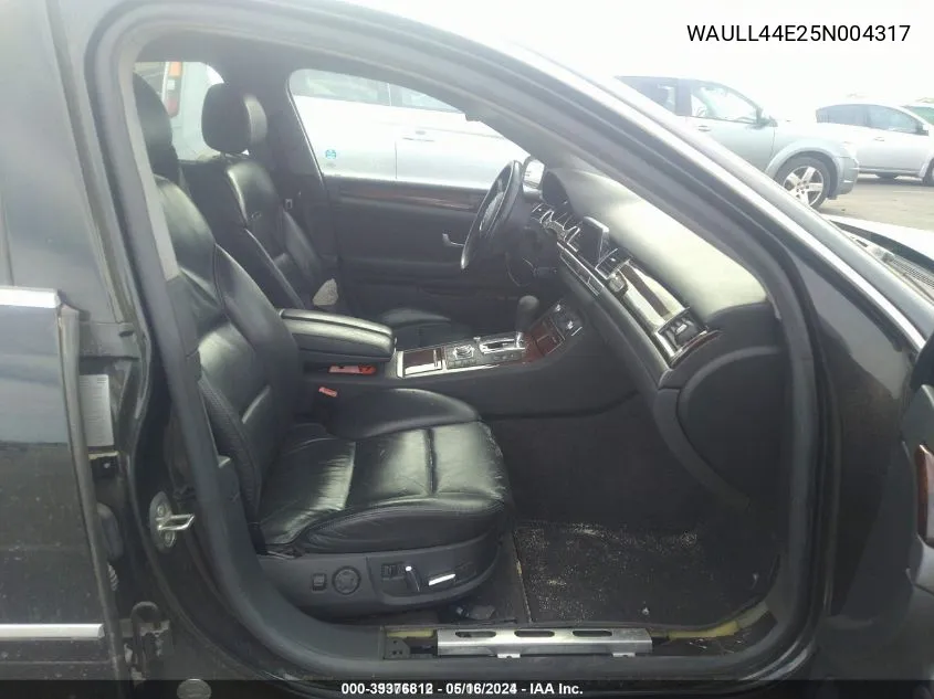 2005 Audi A8 4.2 (A6) VIN: WAULL44E25N004317 Lot: 39376812