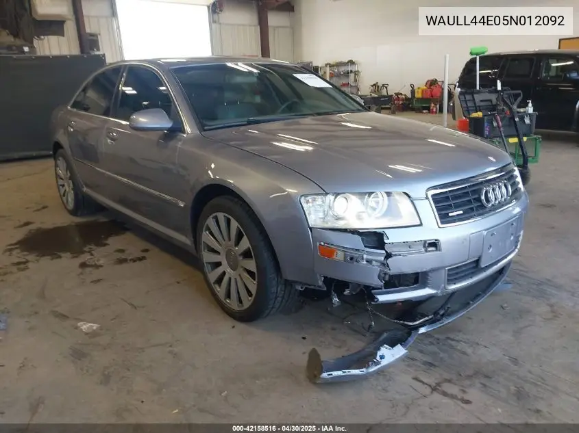 2005 Audi A8 4.2 VIN: WAULL44E05N012092 Lot: 42158516