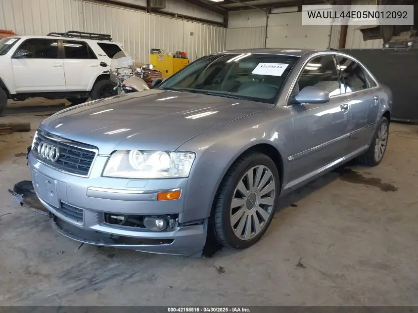 2005 Audi A8 4.2 VIN: WAULL44E05N012092 Lot: 42158516