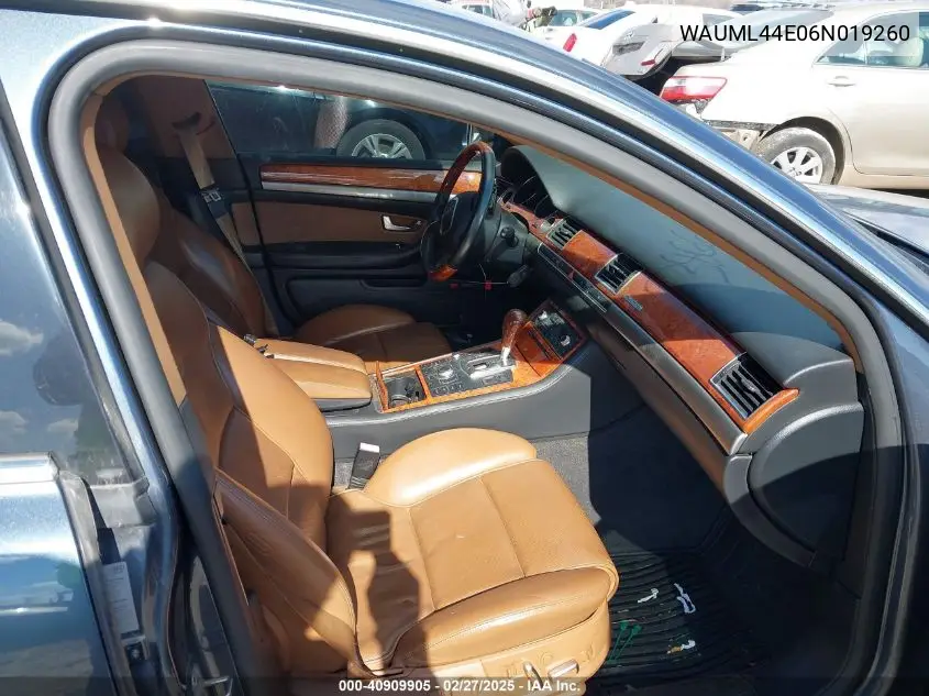 2006 Audi A8 L 4.2 VIN: WAUML44E06N019260 Lot: 40909905
