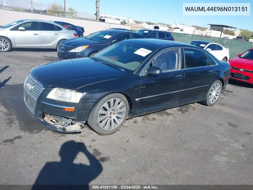 2006 Audi A8 L 4.2 VIN: WAUML44E96N013151 Lot: 41821108