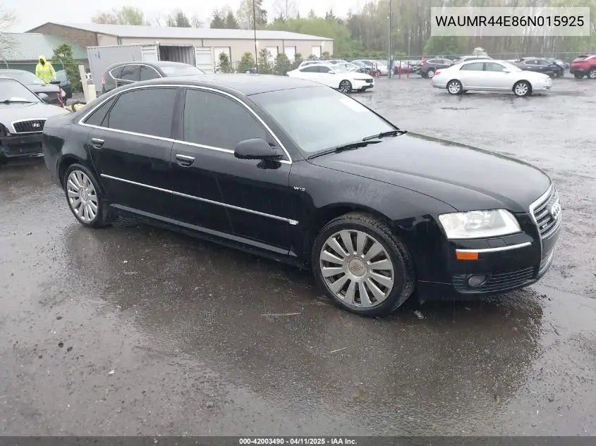 2006 Audi A8 W12 VIN: WAUMR44E86N015925 Lot: 42003490