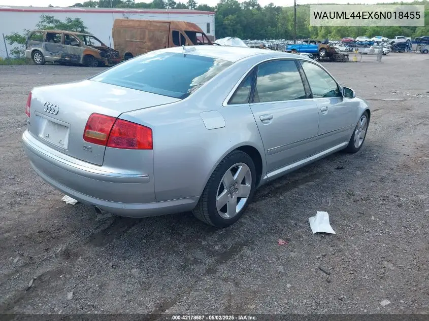 2006 Audi A8 L 4.2 VIN: WAUML44EX6N018455 Lot: 42178587