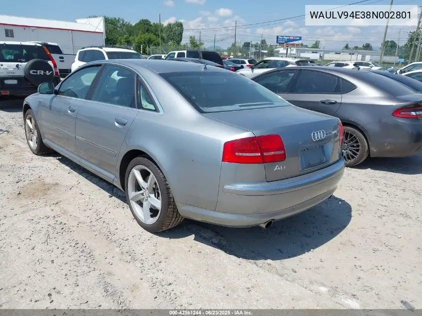 2008 Audi A8 4.2 VIN: WAULV94E38N002801 Lot: 42561244