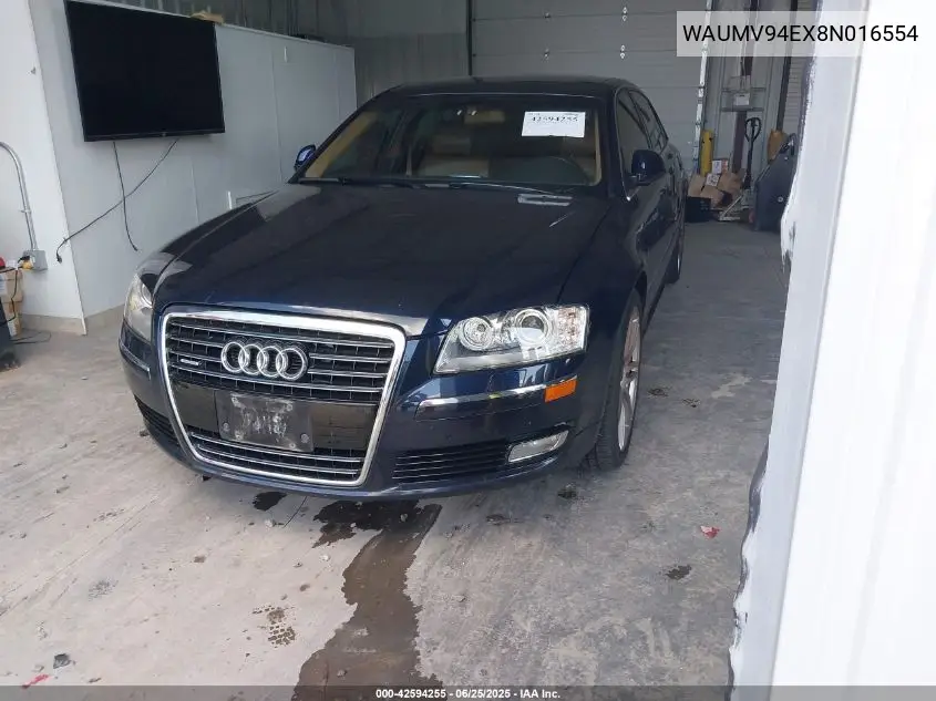 2008 Audi A8 L 4.2 VIN: WAUMV94EX8N016554 Lot: 42594255