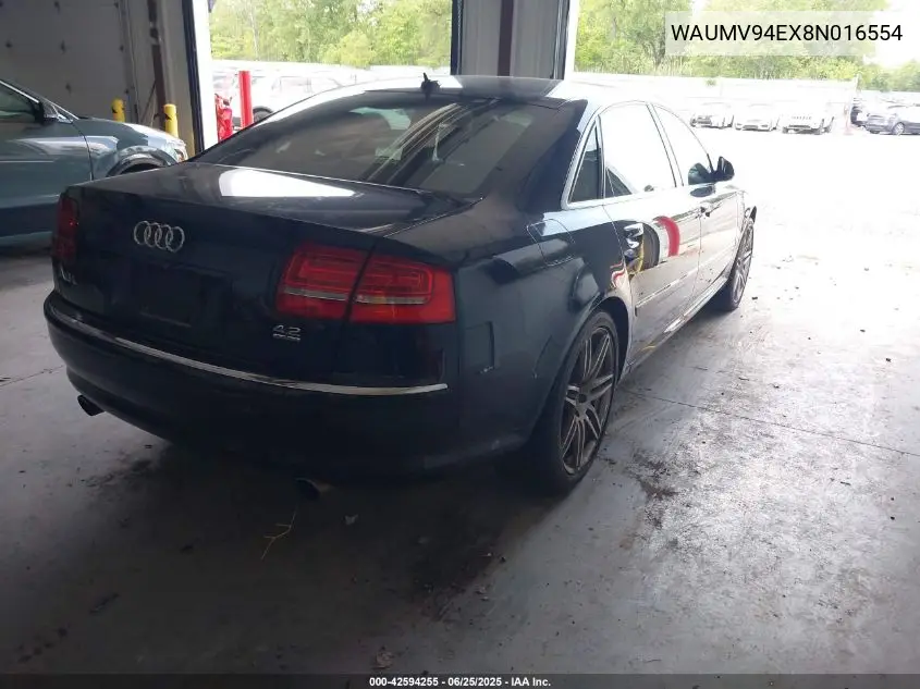 2008 Audi A8 L 4.2 VIN: WAUMV94EX8N016554 Lot: 42594255