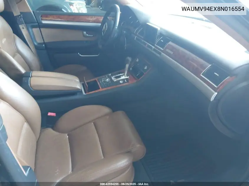 2008 Audi A8 L 4.2 VIN: WAUMV94EX8N016554 Lot: 42594255