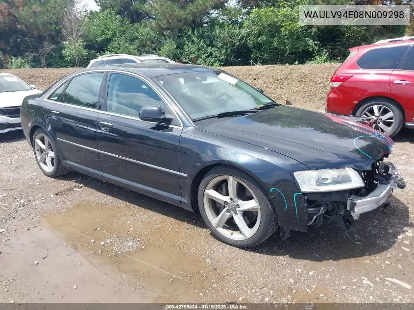 2008 Audi A8 4.2 VIN: WAULV94E08N009298 Lot: 42759434
