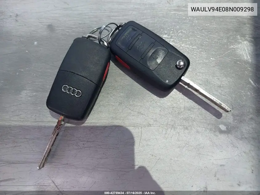 2008 Audi A8 4.2 VIN: WAULV94E08N009298 Lot: 42759434
