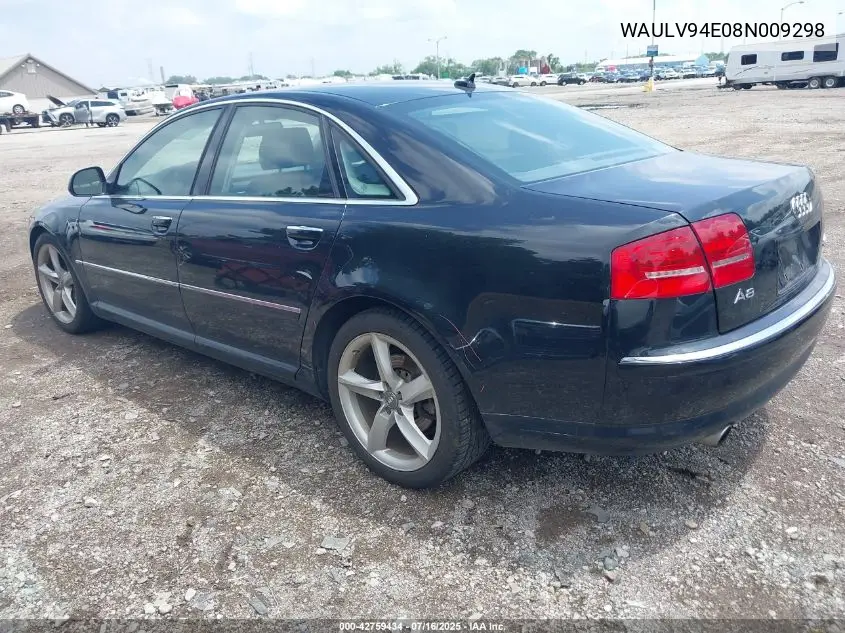 2008 Audi A8 4.2 VIN: WAULV94E08N009298 Lot: 42759434