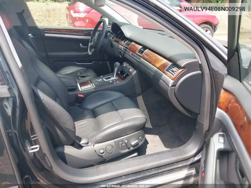 2008 Audi A8 4.2 VIN: WAULV94E08N009298 Lot: 42759434