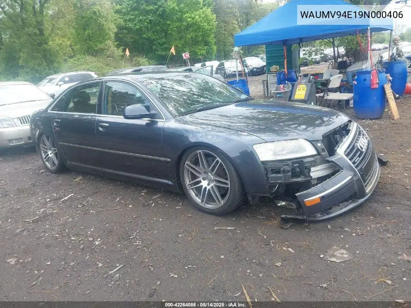 2009 Audi A8 L 4.2 VIN: WAUMV94E19N000406 Lot: 42264086