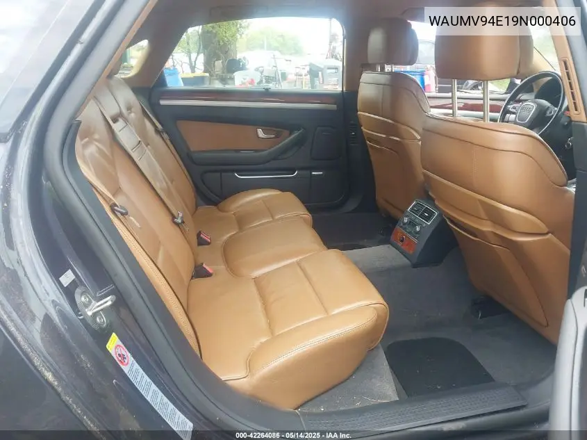 2009 Audi A8 L 4.2 VIN: WAUMV94E19N000406 Lot: 42264086