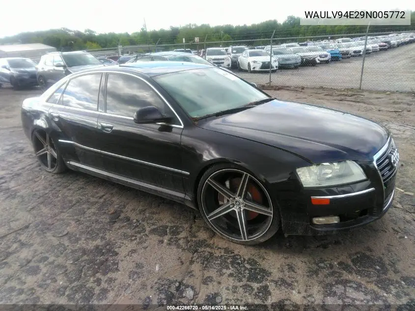 2009 Audi A8 4.2 VIN: WAULV94E29N005772 Lot: 42266720