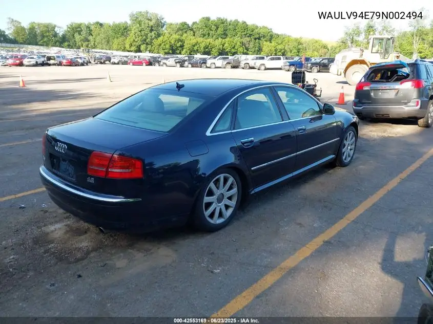2009 Audi A8 4.2 VIN: WAULV94E79N002494 Lot: 42553169