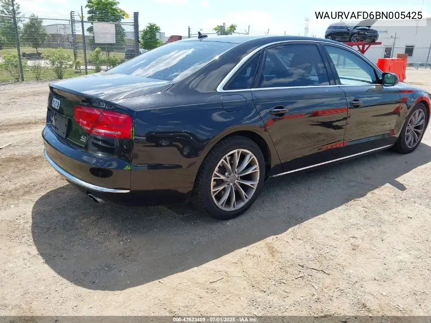 2011 Audi A8 L 4.2 VIN: WAURVAFD6BN005425 Lot: 42623409