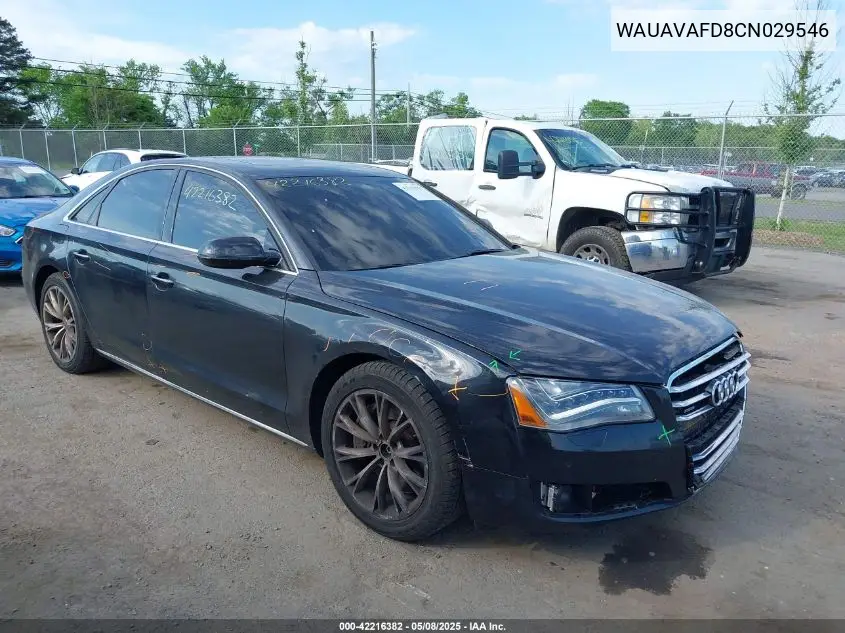 2012 Audi A8 4.2 VIN: WAUAVAFD8CN029546 Lot: 42216382