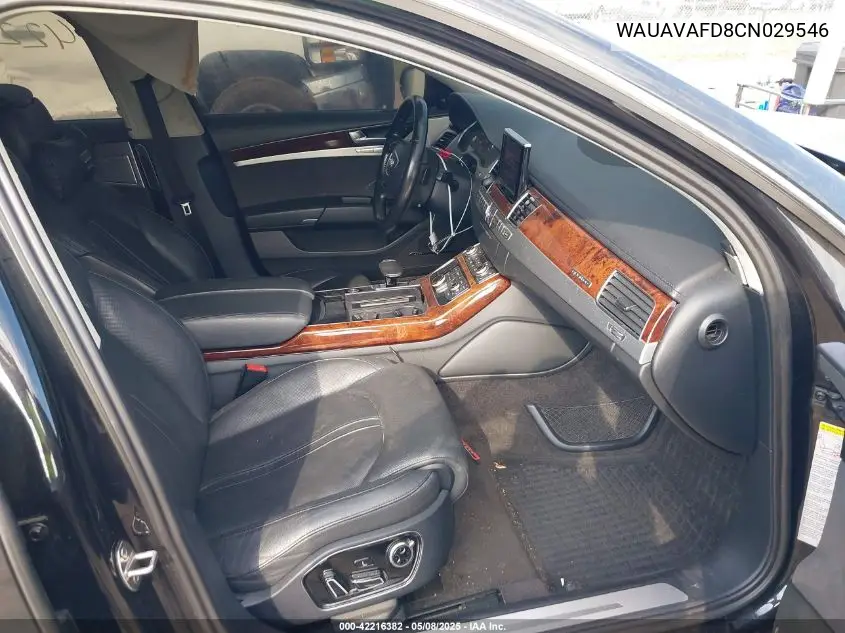 2012 Audi A8 4.2 VIN: WAUAVAFD8CN029546 Lot: 42216382