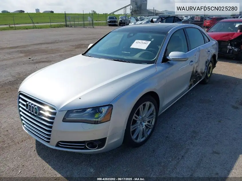 2012 Audi A8 L 4.2 VIN: WAURVAFD5CN025280 Lot: 42523202