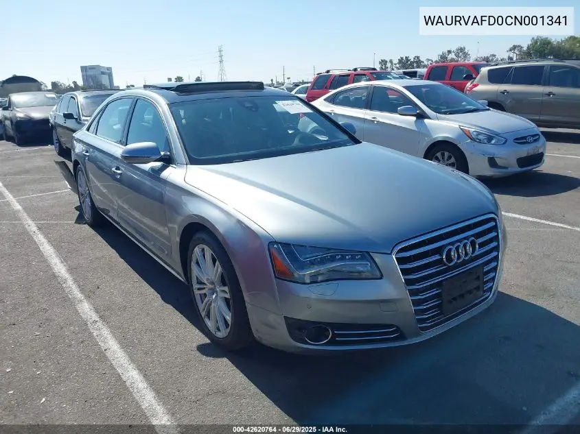 2012 Audi A8 L 4.2 VIN: WAURVAFD0CN001341 Lot: 42620764