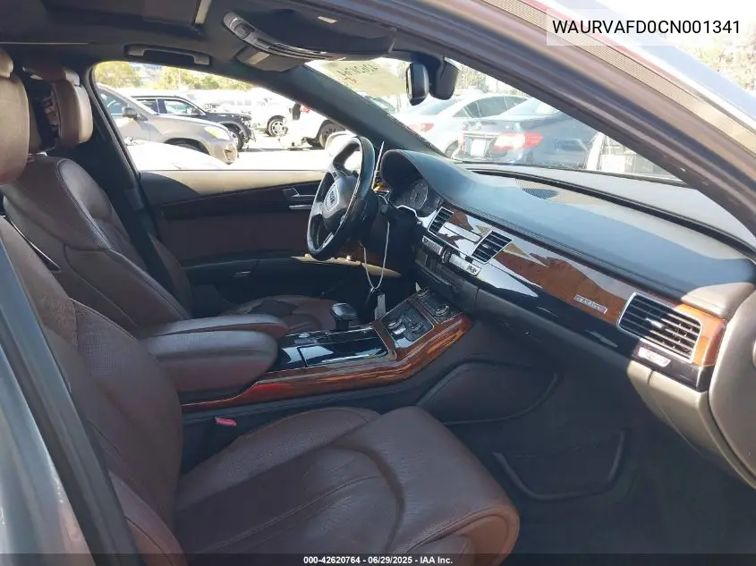 2012 Audi A8 L 4.2 VIN: WAURVAFD0CN001341 Lot: 42620764