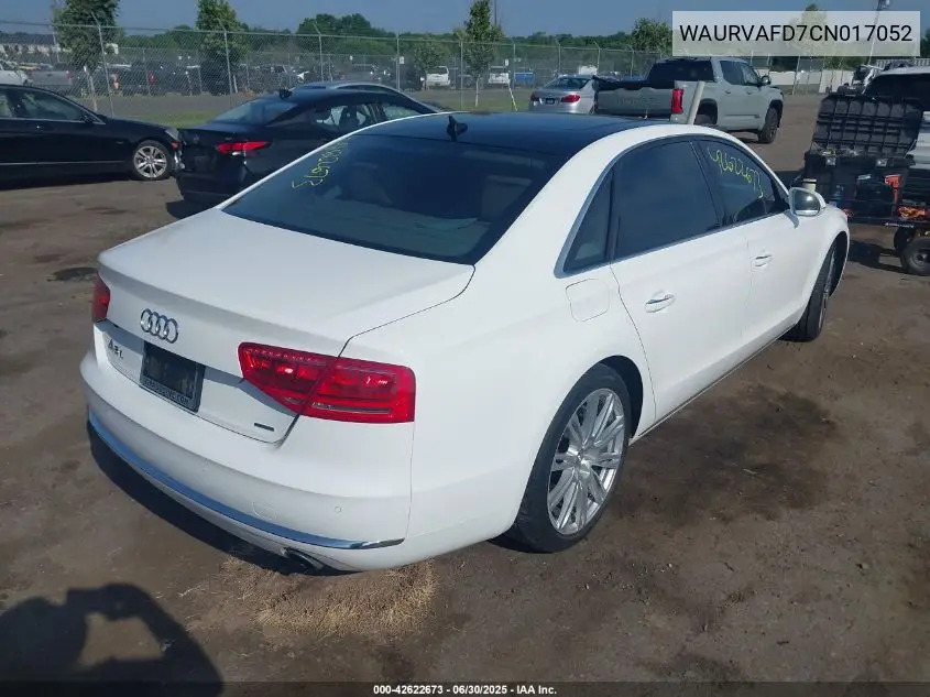 2012 Audi A8 L 4.2 VIN: WAURVAFD7CN017052 Lot: 42622673
