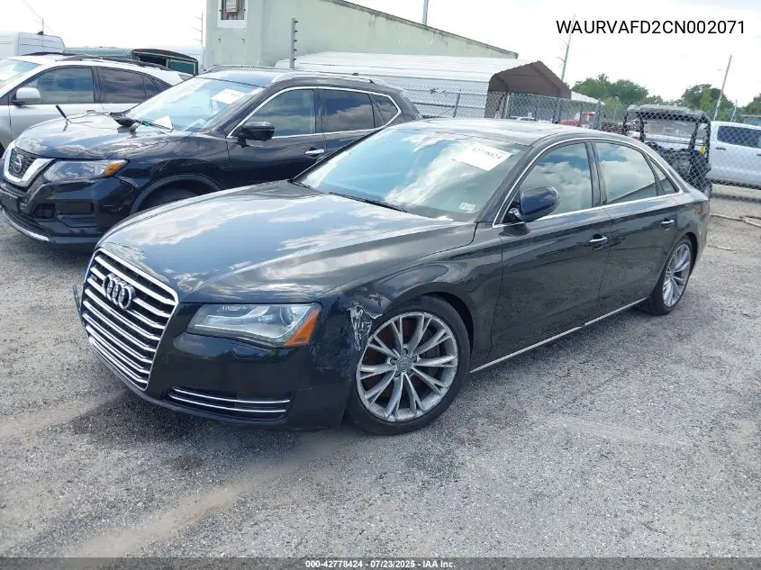 2012 Audi A8 L 4.2 VIN: WAURVAFD2CN002071 Lot: 42778424