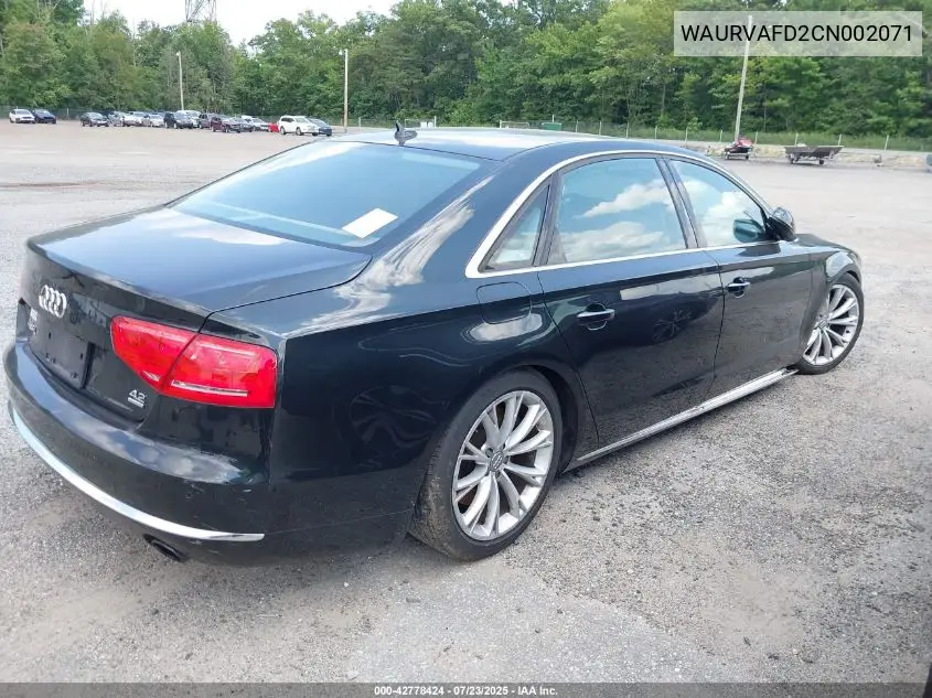 2012 Audi A8 L 4.2 VIN: WAURVAFD2CN002071 Lot: 42778424