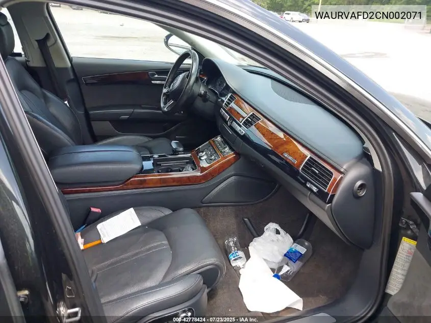 2012 Audi A8 L 4.2 VIN: WAURVAFD2CN002071 Lot: 42778424