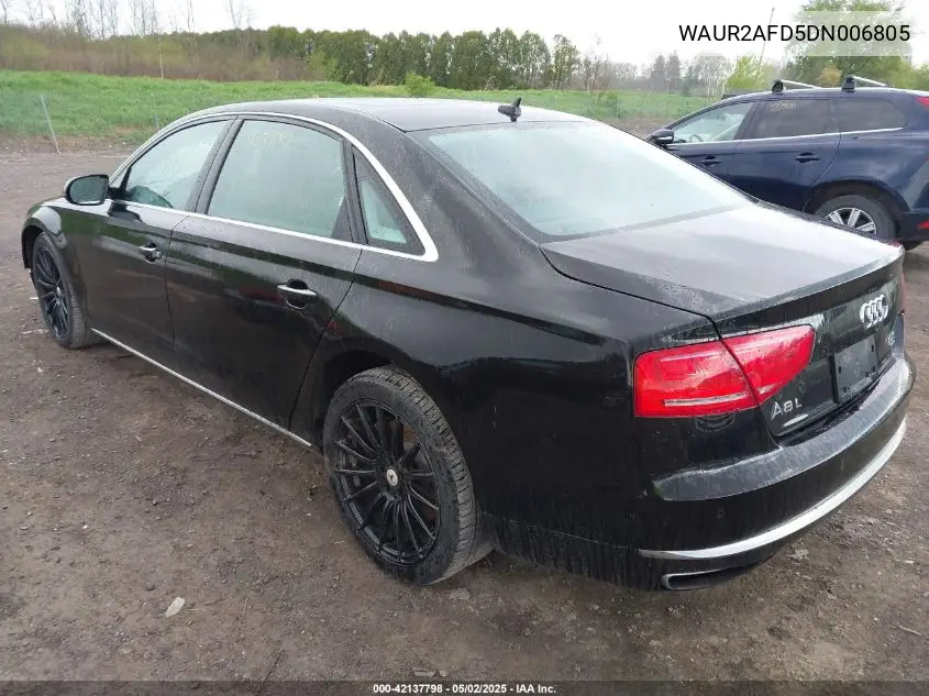 2013 Audi A8 L 4.0T VIN: WAUR2AFD5DN006805 Lot: 42137798