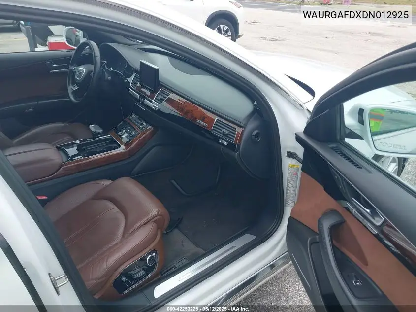 2013 Audi A8 L 3.0T VIN: WAURGAFDXDN012925 Lot: 42253225