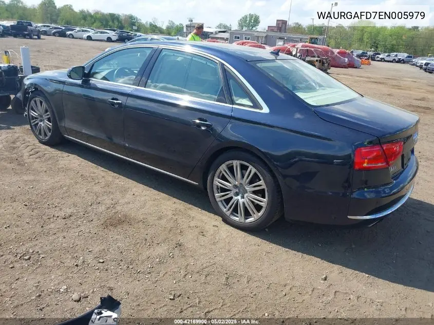 2014 Audi A8 L 3.0T VIN: WAURGAFD7EN005979 Lot: 42169900