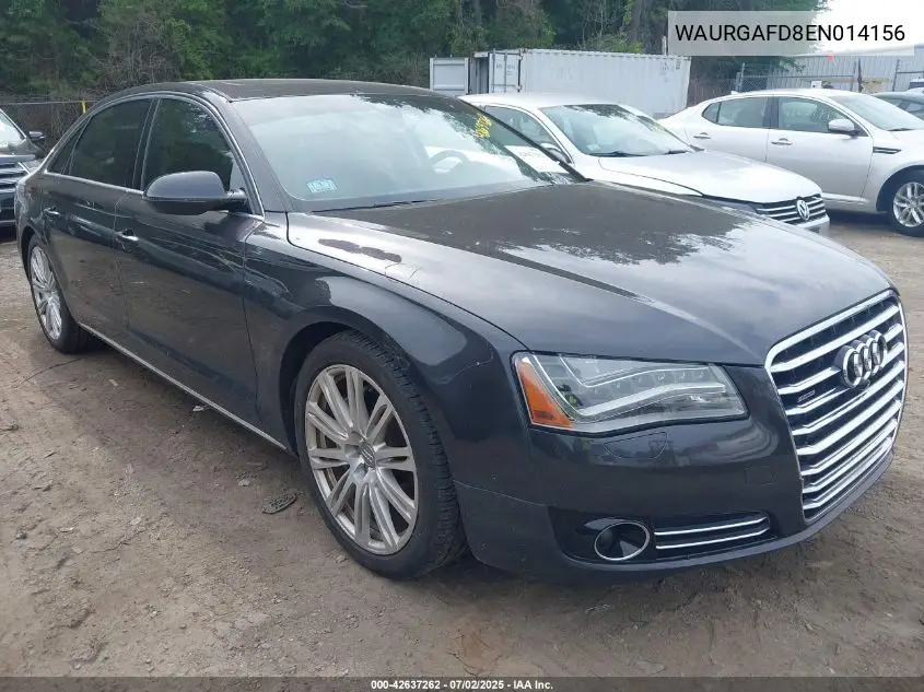 2014 Audi A8 L 3.0T VIN: WAURGAFD8EN014156 Lot: 42637262
