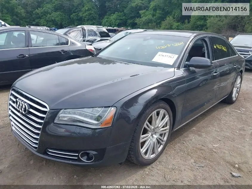 2014 Audi A8 L 3.0T VIN: WAURGAFD8EN014156 Lot: 42637262