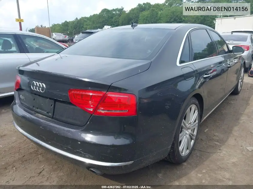 2014 Audi A8 L 3.0T VIN: WAURGAFD8EN014156 Lot: 42637262