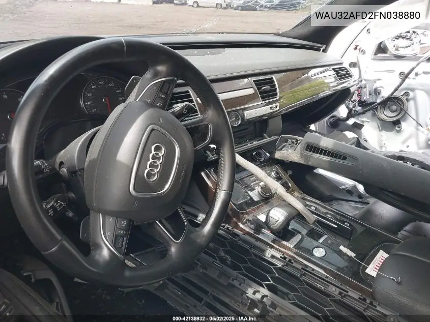 2015 Audi A8 L 4.0T VIN: WAU32AFD2FN038880 Lot: 42138932