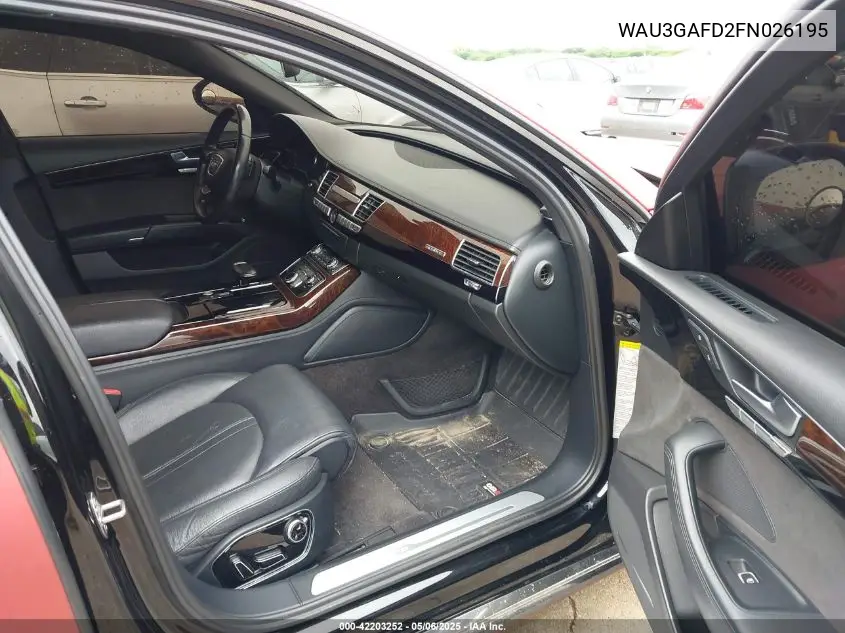 2015 Audi A8 L 3.0T VIN: WAU3GAFD2FN026195 Lot: 42203252