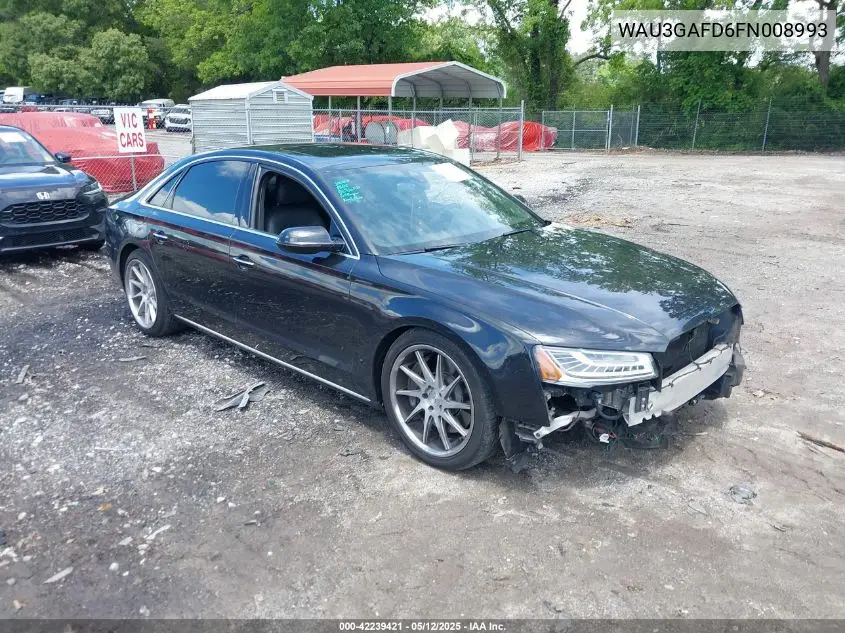 2015 Audi A8 L 3.0T VIN: WAU3GAFD6FN008993 Lot: 42239421