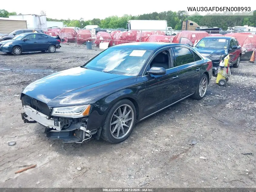 2015 Audi A8 L 3.0T VIN: WAU3GAFD6FN008993 Lot: 42239421