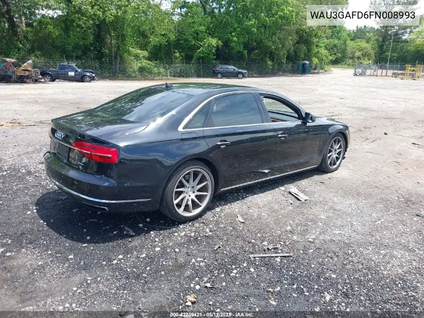 2015 Audi A8 L 3.0T VIN: WAU3GAFD6FN008993 Lot: 42239421