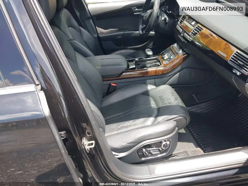 2015 Audi A8 L 3.0T VIN: WAU3GAFD6FN008993 Lot: 42239421