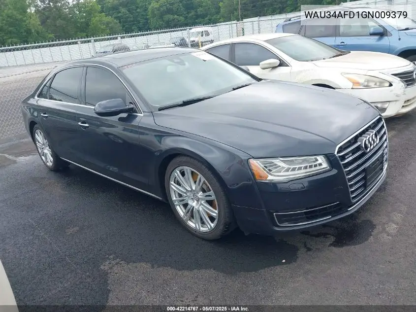 2016 Audi A8 L 3.0T VIN: WAU34AFD1GN009379 Lot: 42214767