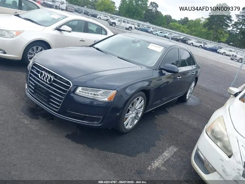 2016 Audi A8 L 3.0T VIN: WAU34AFD1GN009379 Lot: 42214767