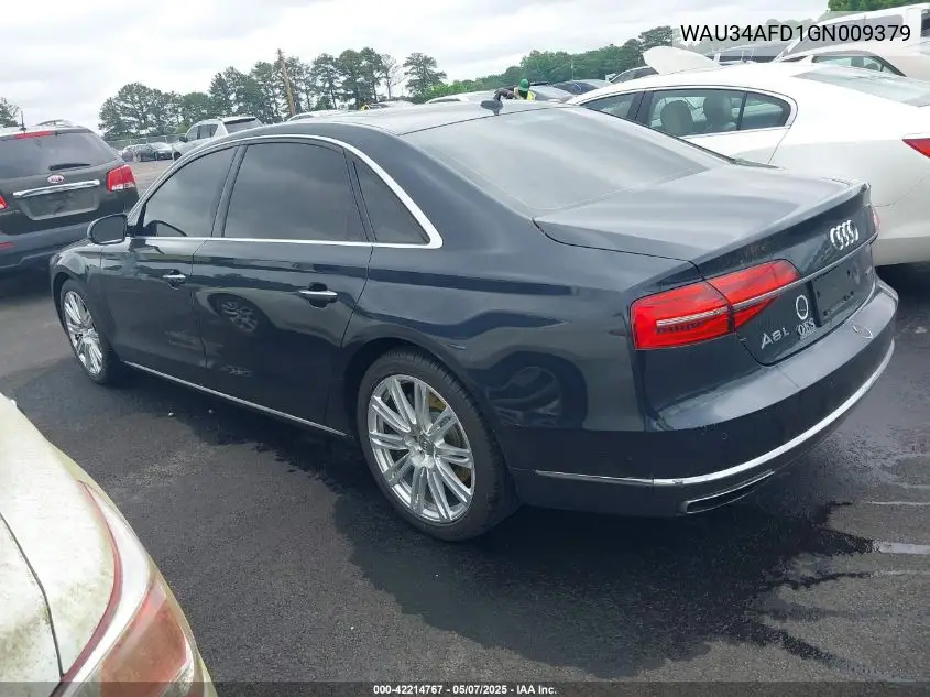 2016 Audi A8 L 3.0T VIN: WAU34AFD1GN009379 Lot: 42214767